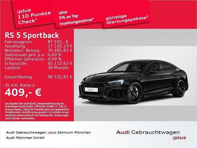 Schwarz Gebraucht 2024 Audi RS5 Sportback Performance Limousine | 87.591 € (Fairer Preis) - Bild 1/1