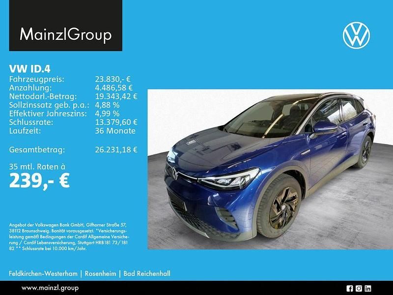 Gebraucht VW ID.4 Pure 125 kW (170 PS) 2023 Blue dusk metallic/schwarz SUV