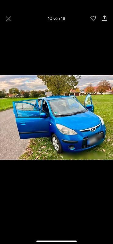 Gebraucht Hyundai i10 70 PS (51 kW) 2010 Blau Kleinwagen