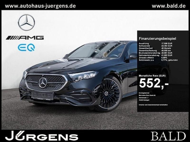 Schwarz metalliclack obsidianschwarz Gebraucht 2024 Mercedes E200 AMG Limousine | 57.780 € (Teuer) - Bild 1/4