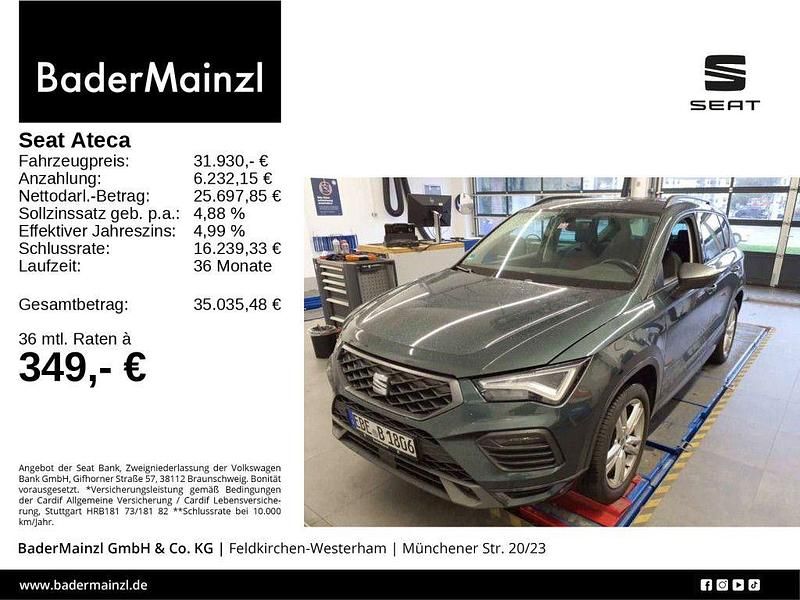 Grün Gebraucht 2023 Seat Ateca Beats SUV | 31.930 € (Etwas zu teuer) - Bild 1/3