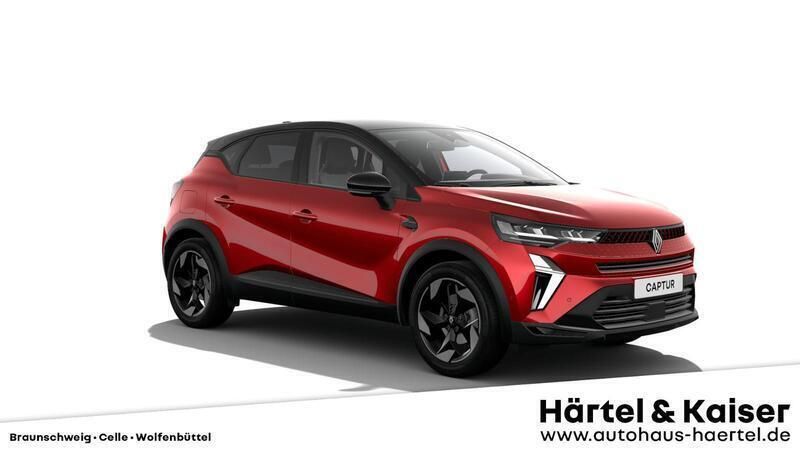 Dezirrot metallic, black pearlschwarz metallic (rot) Neu 2025 Renault Captur Techno SUV | 24.489 € - Bild 1/4