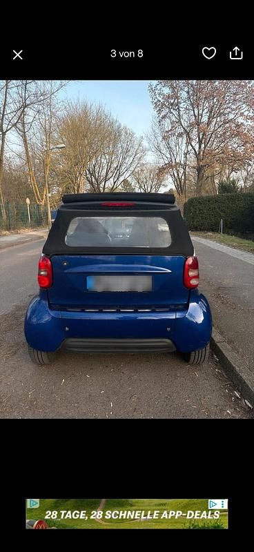 Gebraucht Smart ForTwo Cabrio Passion 61 PS (44 kW) 2002 Blau Cabrio