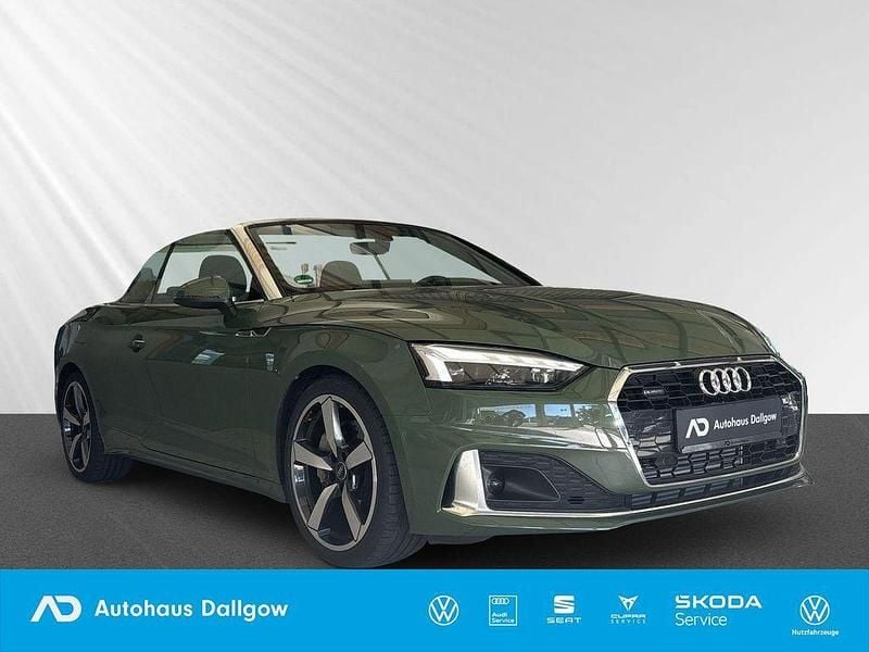 M4 distriktgrün metallic Gebraucht 2021 Audi A5 Cabriolet Advanced Plus Cabrio | 32.900 € (Superpreis) - Bild 1/4