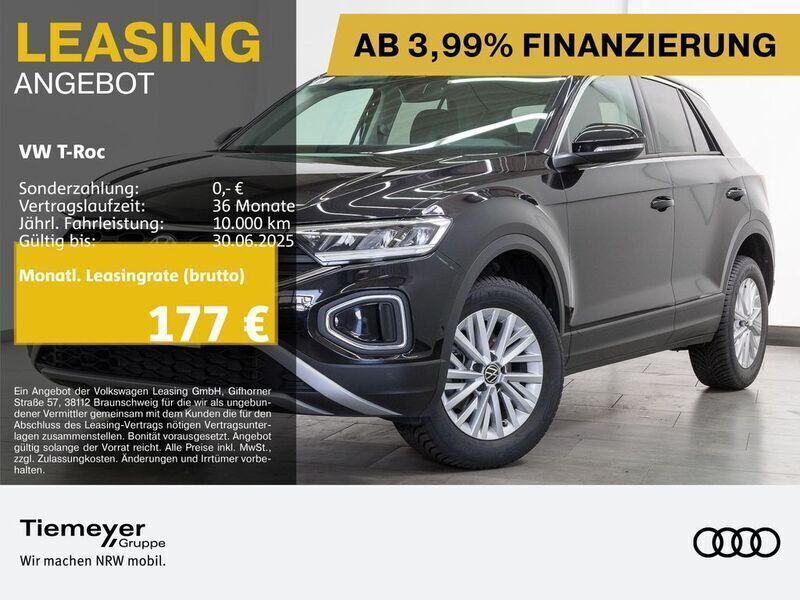 Schwarz Gebraucht 2024 VW T-Roc Life SUV | 22.150 € (Guter Preis) - Bild 1/4