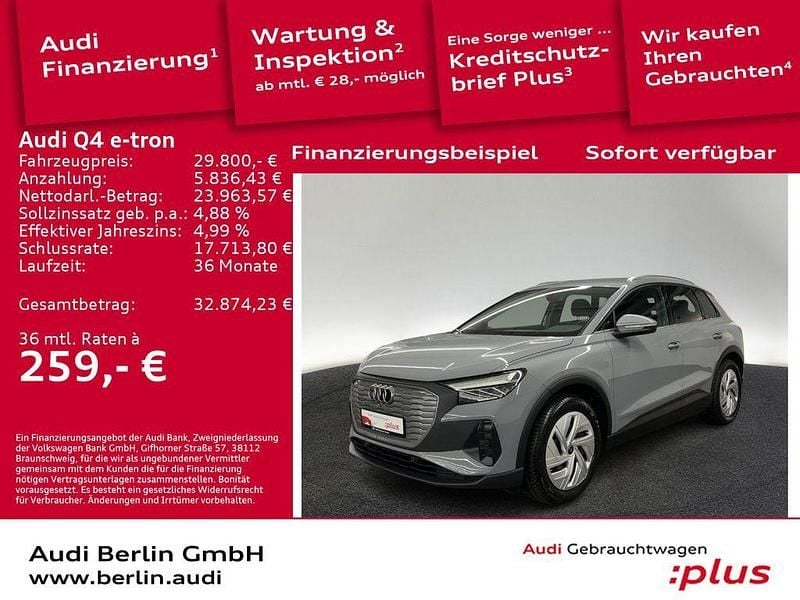 Kieselgrau Gebraucht 2022 Audi Q4 e-tron Basis SUV | 29.800 € (Guter Preis) - Bild 1/3
