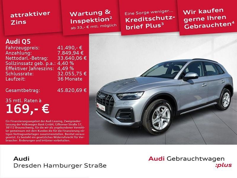 Florettsilber metallic Gebraucht 2024 Audi Q5 Ambiente SUV | 46.890 € (Fairer Preis) - Bild 1/3