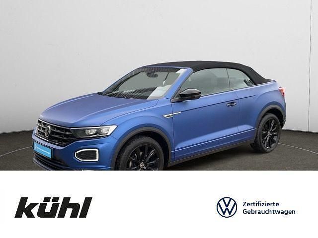 Blau Gebraucht 2021 VW T-Roc Cabriolet R-line Cabrio | 26.290 € (Fairer Preis) - Bild 1/4