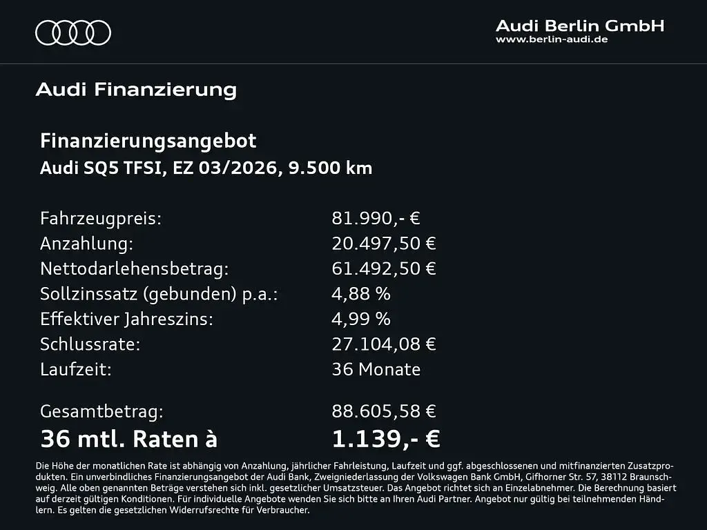 Gebraucht Audi SQ5 Sport 367 PS (269 kW) 2025 Weiß SUV