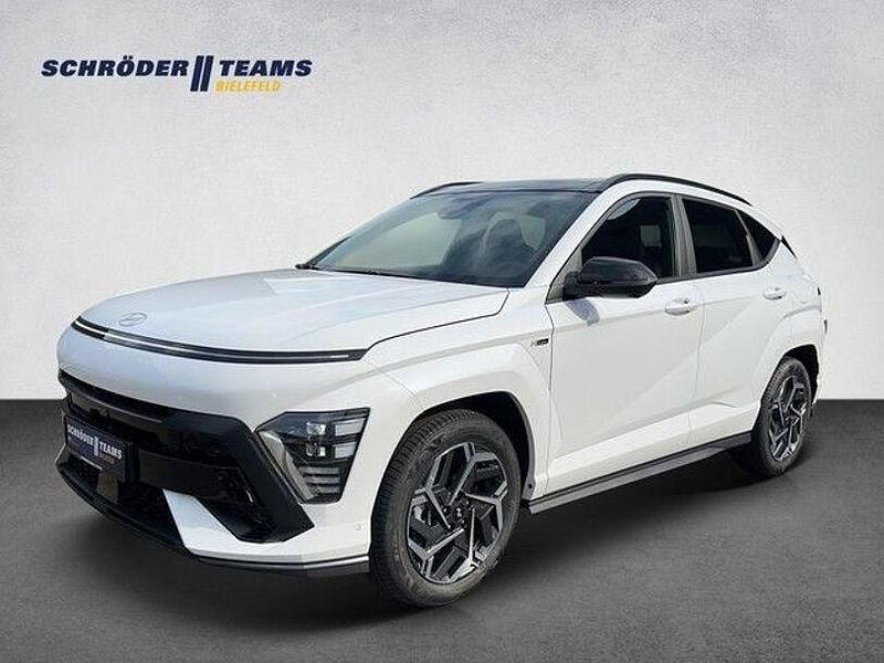 Serenity white Gebraucht 2023 Hyundai Kona N Line SUV | 36.490 € (Teuer) - Bild 1/4