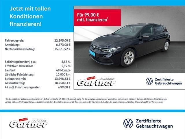 Gebraucht VW Golf VIII Life 150 PS (110 kW) 2022 Deep black perleffekt Limousine
