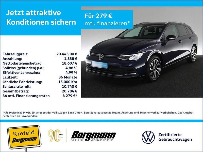 Gebraucht VW Golf VIII Active 116 PS (85 kW) 2022 Blau / atlantik blue Kombi