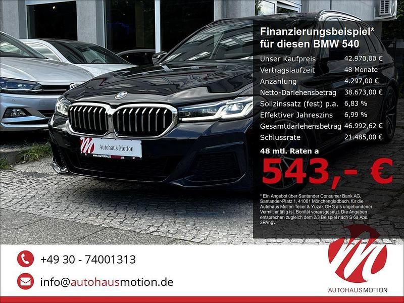 Black sapphire metallic Gebraucht 2021 BMW 540 M Sport Kombi | 42.970 € (Fairer Preis) - Bild 1/4