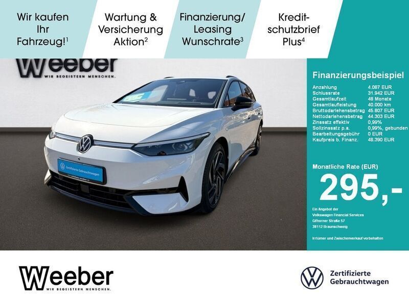 Weiß Gebraucht 2024 VW ID.7 Pro Limousine | 48.390 € (Fairer Preis) - Bild 1/4