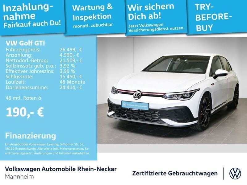 Pure white Gebraucht 2022 VW Golf VIII GTI Clubsport Limousine | 26.999 € (Superpreis) - Bild 1/2