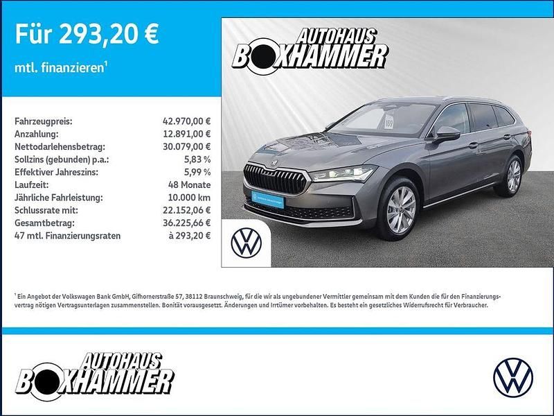 Grau Gebraucht 2024 Skoda Superb Selection Kombi | 42.970 € (Superpreis) - Bild 1/4