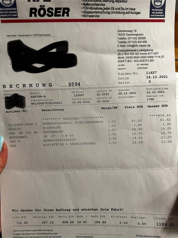 Gebraucht Opel Zafira 125 PS (91 kW) 2003 Silber Van / Kleinbus