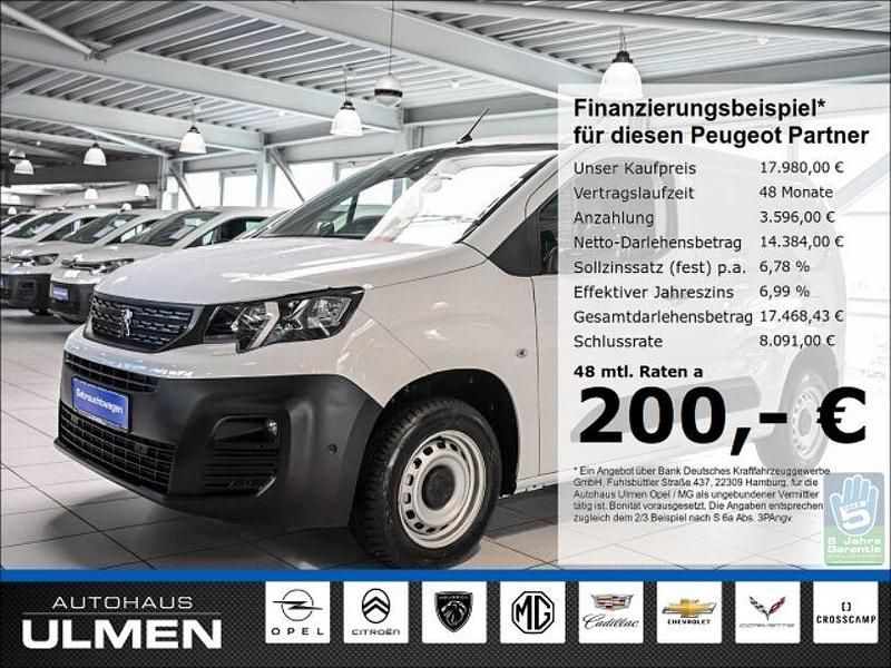Weiss Gebraucht 2023 Peugeot Partner Premium Van | 17.980 € (Fairer Preis) - Bild 1/4
