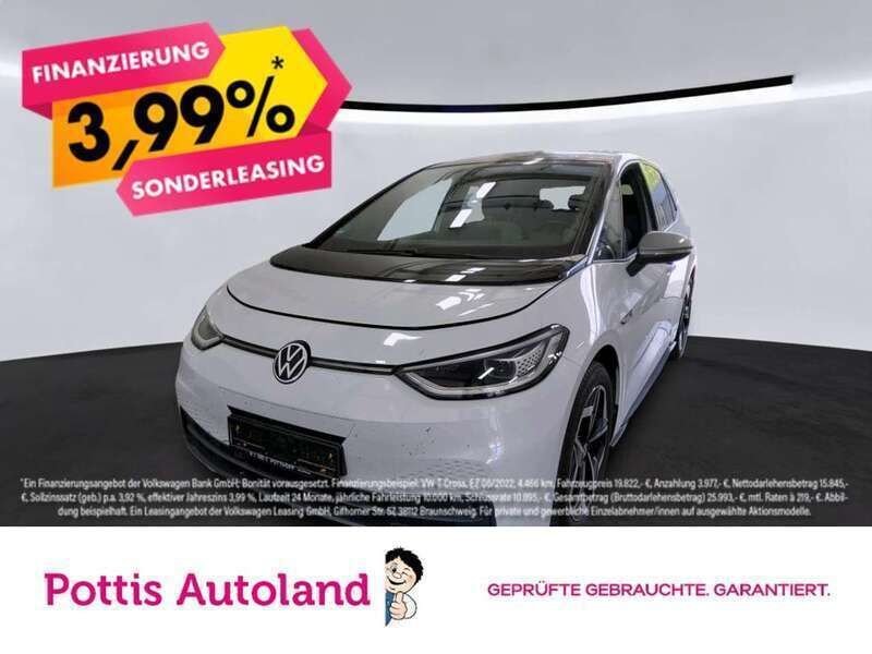 Gletscherweiß metallic Gebraucht 2020 VW ID.3 Pro Performance Kleinwagen | 22.777 € (Etwas zu teuer) - Bild 1/3