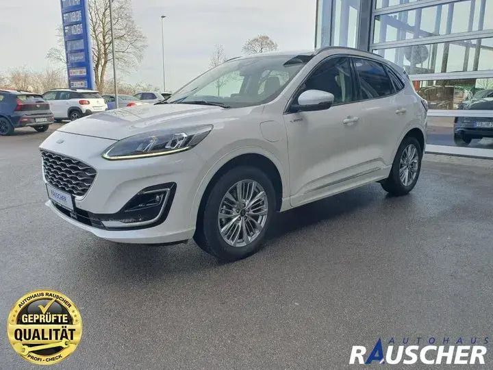 White platinum Gebraucht 2021 Ford Kuga Vignale SUV | 26.590 € (Fairer Preis) - Bild 1/4