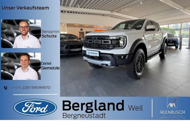 Arctic white weiß Neu 2025 Ford Ranger Raptor Abholung | 72.990 € (Teuer) - Bild 1/4