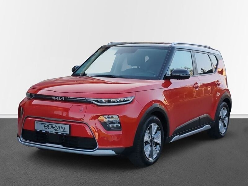 Rot Gebraucht 2022 Kia Soul EV Inspiration SUV | 30.490 € (Teuer) - Bild 1/4