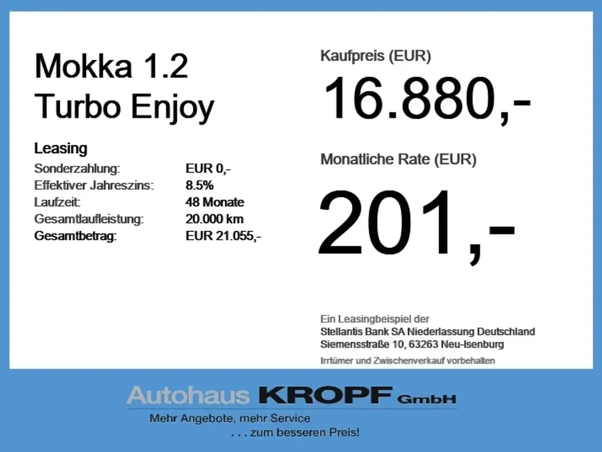Second-hand Opel Mokka Enjoy 131 CP (96 kW) 2023 Alb SUV