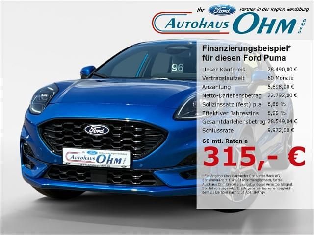 Blau Neu 2025 Ford Puma Gen-E ST-Line SUV | 28.490 € (Etwas zu teuer) - Bild 1/4