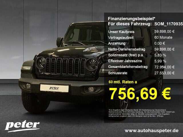 Gelb Neu 2024 Jeep Wrangler Rubicon SUV | 59.898 € (Guter Preis) - Bild 1/4