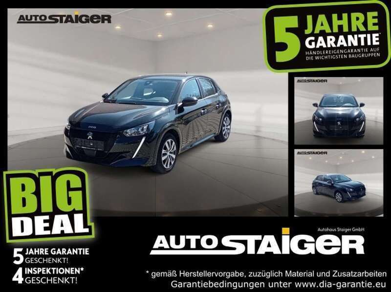 Lackierung schwarz perla nera/typ a Gebraucht 2021 Peugeot e-208 Active Kleinwagen | 15.246 € (Guter Preis) - Bild 1/4