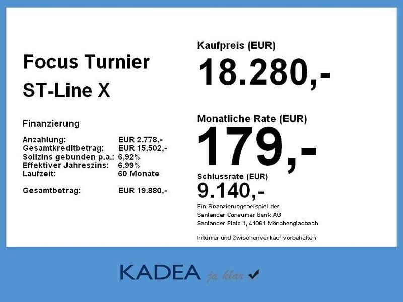 Gebraucht Ford Focus ST-Line X 125 PS (91 kW) 2024 Obsidianschwarz metallic Kombi