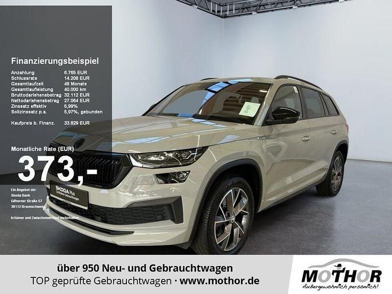 Steelgrau Gebraucht 2021 Skoda Kodiaq SportLine SUV | 33.829 € (Fairer Preis) - Bild 1/4