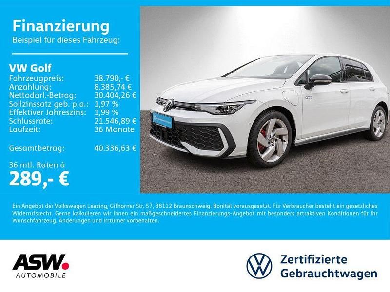 Pure white Gebraucht 2024 VW Golf VIII GTE Limousine | 38.790 € (Superpreis) - Bild 1/4