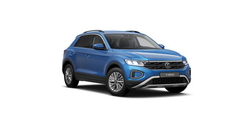 Ravennablau metallic Gebraucht 2024 VW T-Roc Life SUV | 24.980 € (Fairer Preis) - Bild 1/4