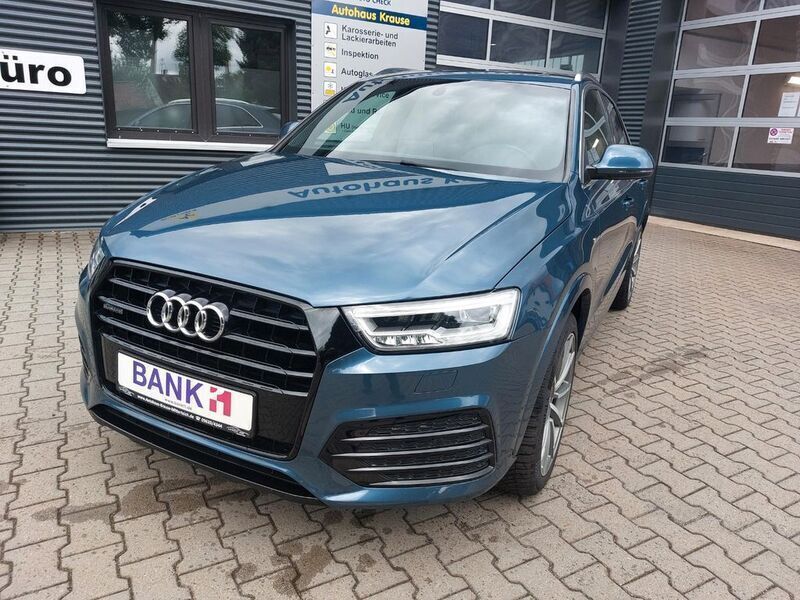 Blau Gebraucht 2018 Audi Q3 S-Line SUV | 23.990 € (Superpreis) - Bild 1/4
