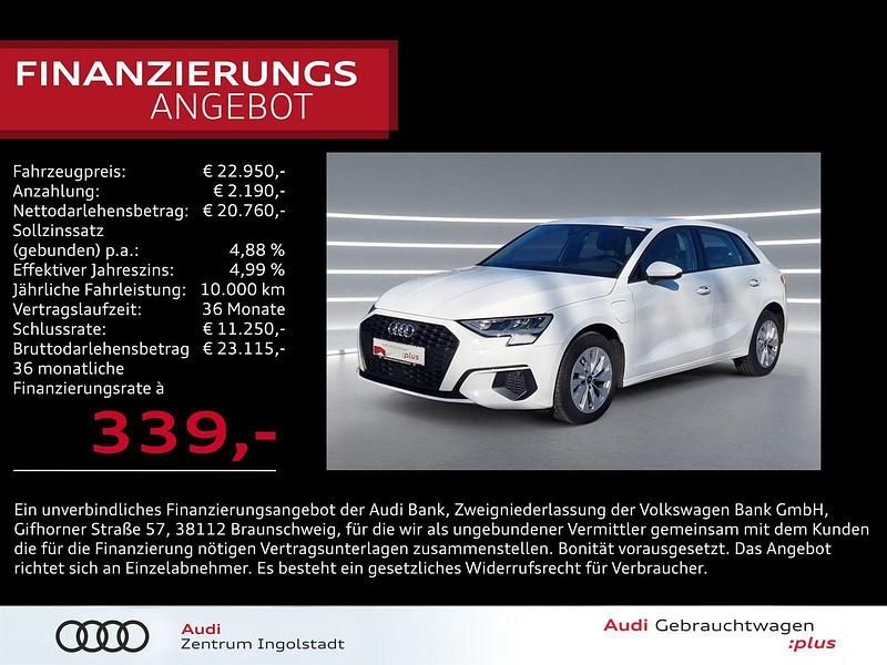 Weiß Gebraucht 2021 Audi A3 Sportback e-tron Comfort Limousine | 22.950 € (Fairer Preis) - Bild 1/3