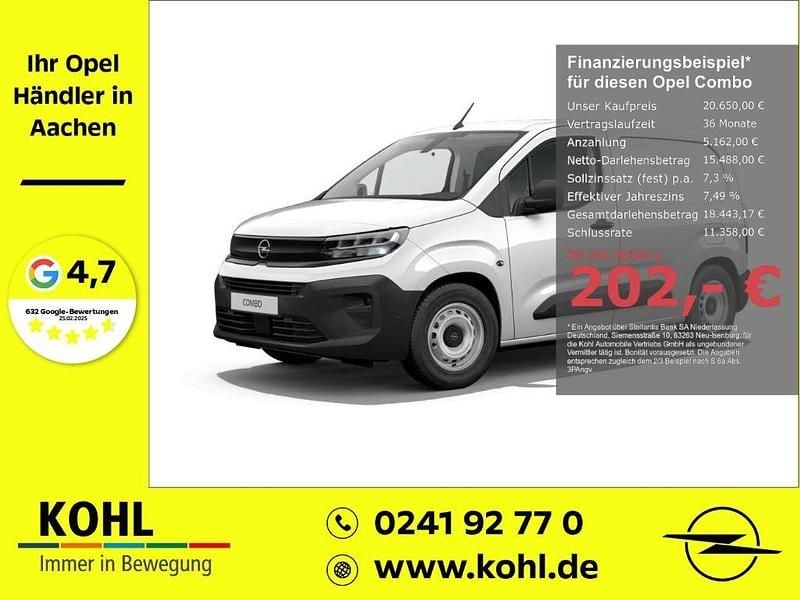 Neu Opel Combo Edition 102 PS (75 kW) 2025 Weiss Van / Kleinbus