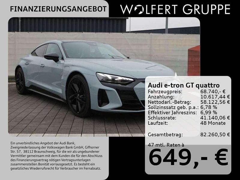 Pfeilgrau perfeffekt audi excl Gebraucht 2023 Audi e-tron GT quattro Exclusive Limousine | 68.740 € (Teuer) - Bild 1/4