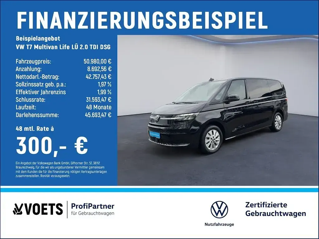 Gebraucht VW Multivan Life 150 PS (110 kW) 2025 Schwarz Van / Kleinbus