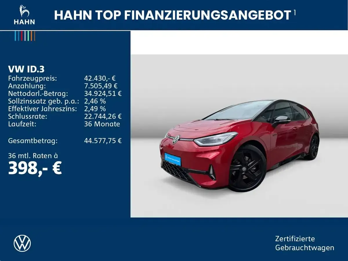 Gebraucht VW ID.3 GTX 239 kW (326 PS) 2025 Kings red metallic Kleinwagen