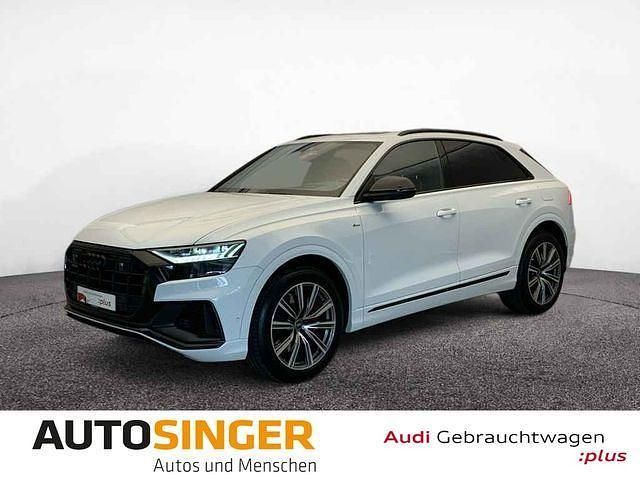 Gletscherweiß metallic Gebraucht 2021 Audi Q8 S-Line SUV | 68.730 € (Etwas zu teuer) - Bild 1/4
