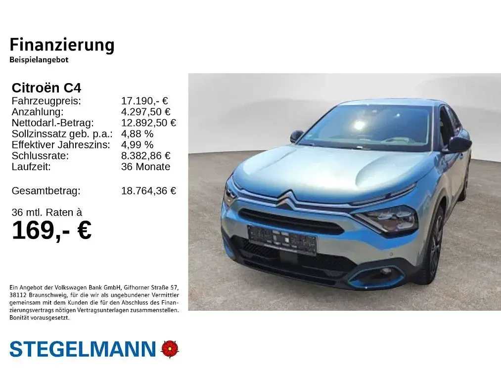 Gebraucht Citroën e-C4 Shine 100 kW (136 PS) 2022 Blau Limousine