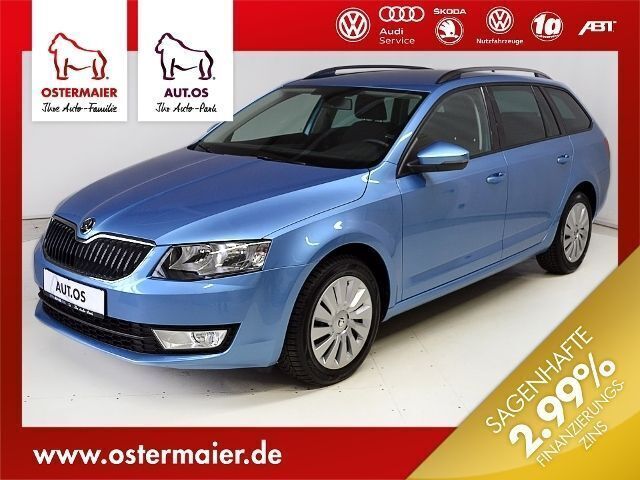 Blau metallic Gebraucht 2016 Skoda Octavia Ambition Kombi | 22.420 € - Bild 1/4