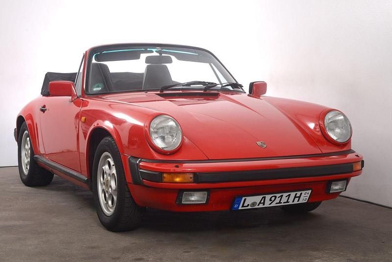 Rot Gebraucht 1986 Porsche 911 Carrera Cabriolet Cabrio | 69.900 € - Bild 1/4