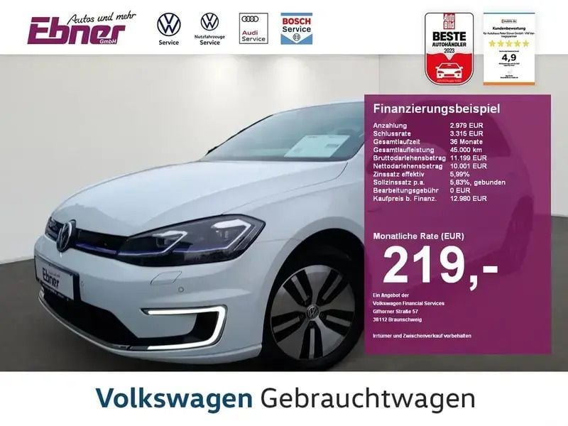 Gebraucht VW e-Golf S 100 kW (136 PS) 2018 Weiß Kleinwagen