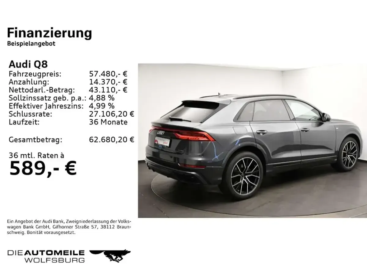 Gebraucht Audi Q8 Ambiente 286 PS (210 kW) 2023 Daytonagrau perleffekt SUV