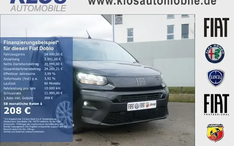 Neu Fiat Doblò Comfort 131 PS (96 kW) 2026 Grau Van / Kleinbus