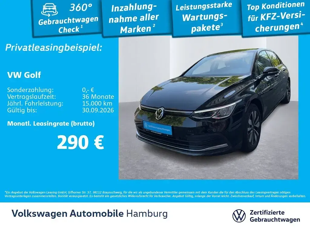 Gebraucht VW Golf VIII Move 110 PS (80 kW) 2024 Grenadillschwarz metallic Limousine
