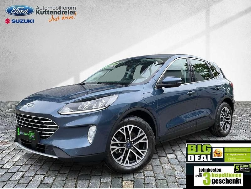 Chromablau metallic Gebraucht 2021 Ford Kuga Titanium SUV | 18.980 € (Guter Preis) - Bild 1/4