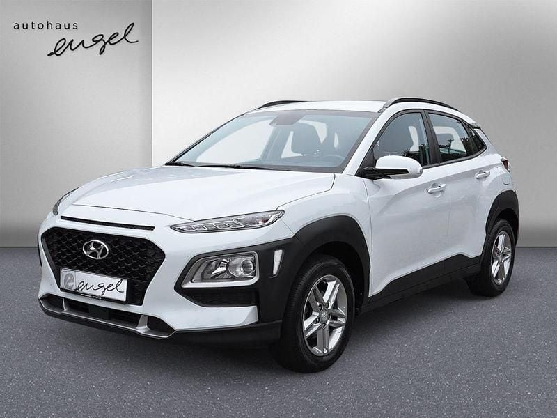Chalk white metallic (metallic) Gebraucht 2019 Hyundai Kona Trend SUV | 14.380 € (Guter Preis) - Bild 1/4
